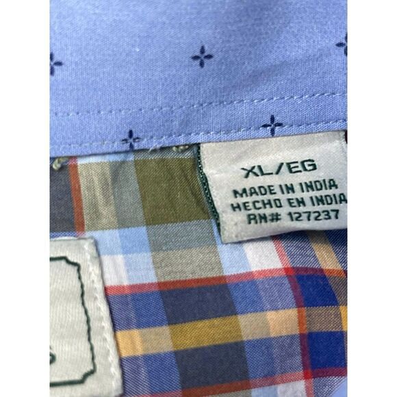 Southern Pines Button-Down Shirt Men's Size XL Multicolor Cotton Plaid Collared - Picture 4 of 6